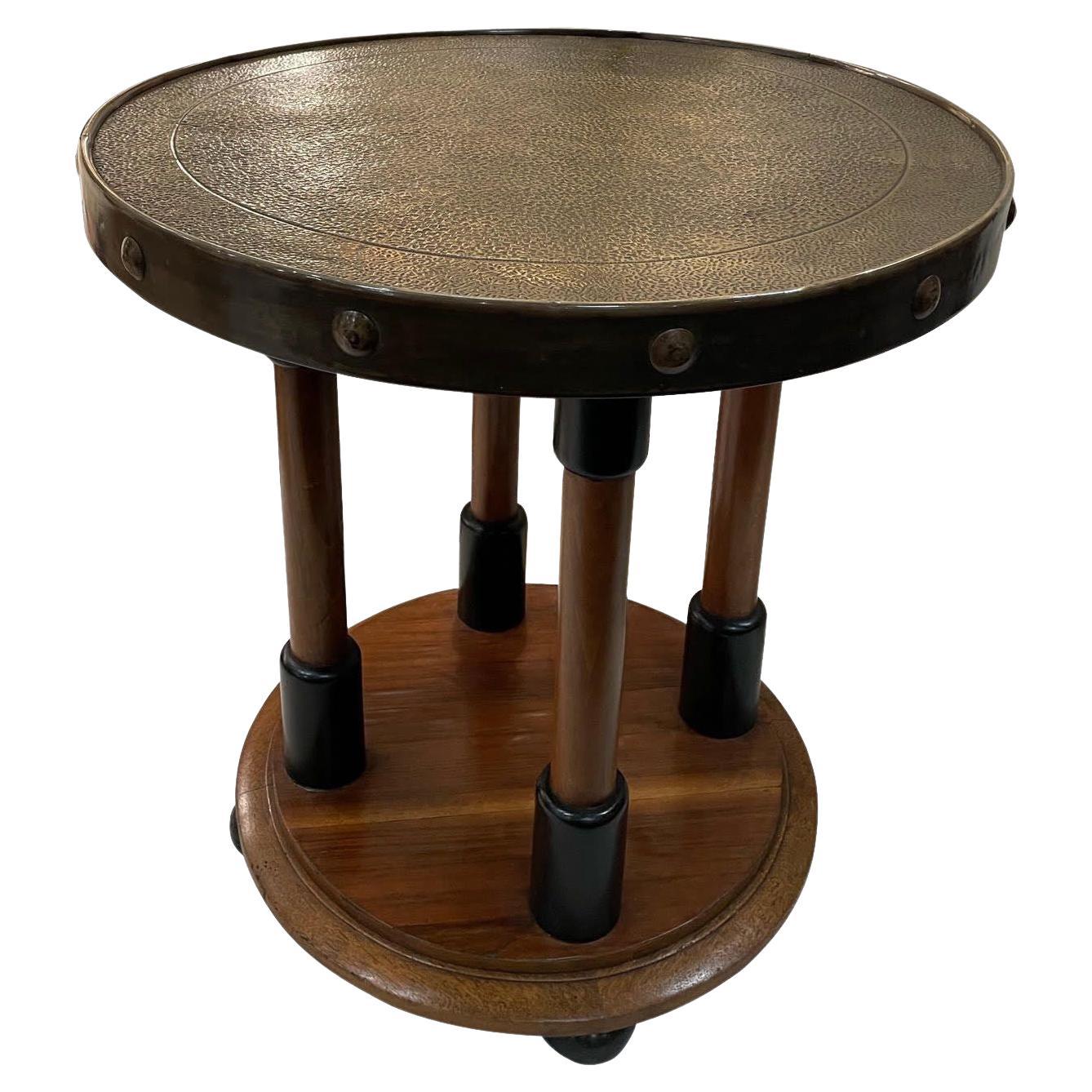 Platner Style Brass and Chrome Table Base at 1stDibs