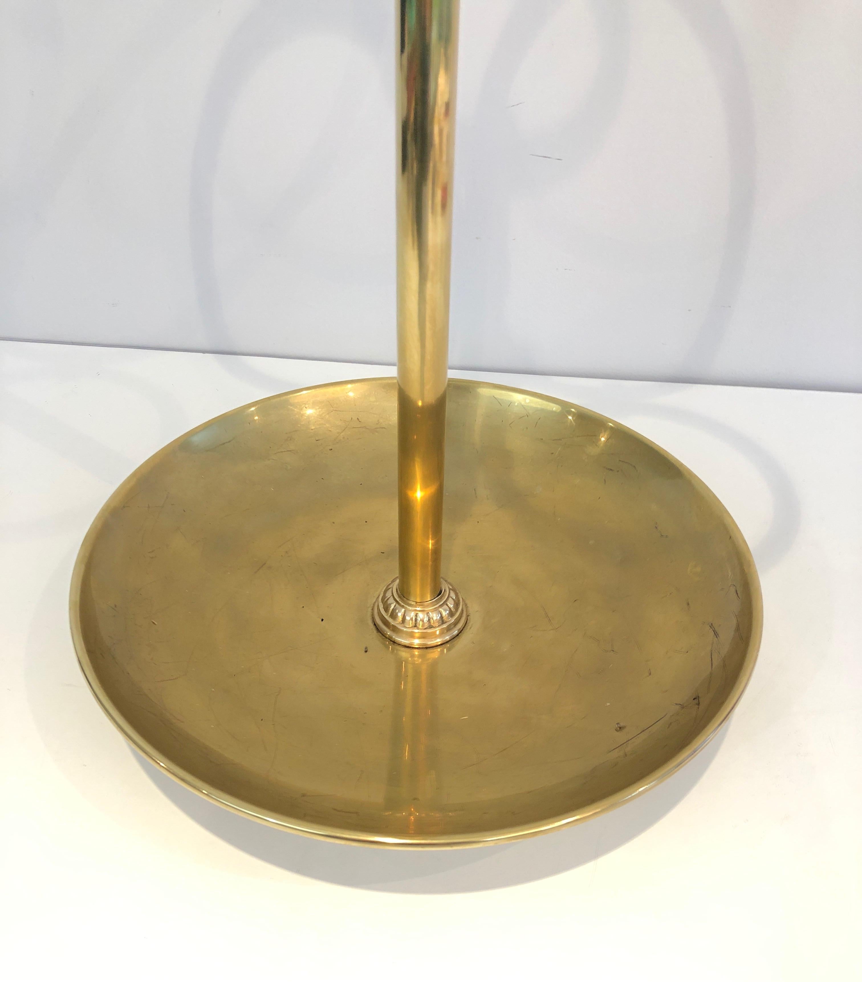 Round Brass Umbrella Stand For Sale 4