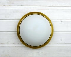 Round Brass Wall Lamp, Germany, 1940s