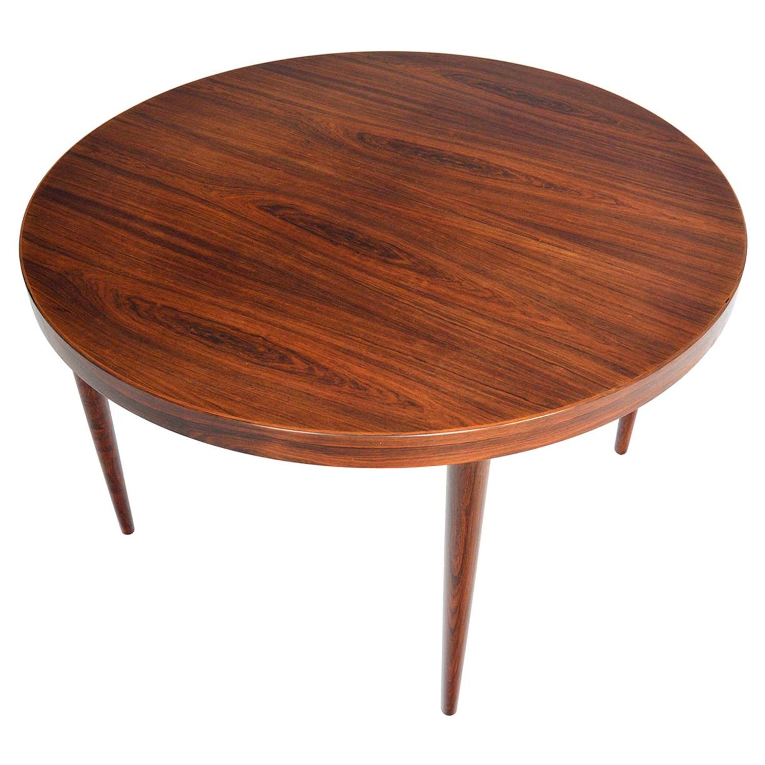 Round Brazilian Rosewood Dining Table By Kai Kristiansen