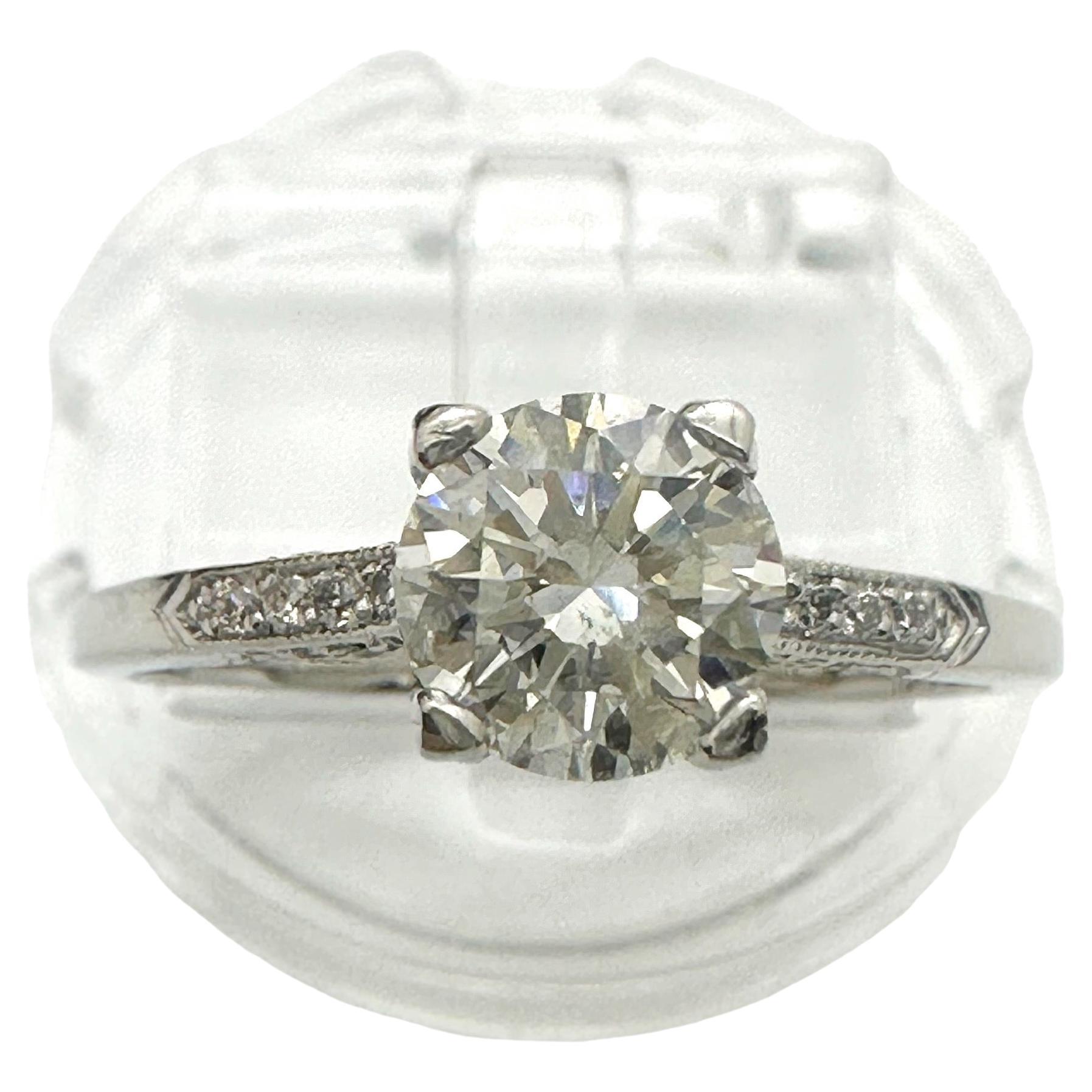 Round Brilliant 0.90 cts Hearts & Arrows Diamond set in Tacori Engagement Ring