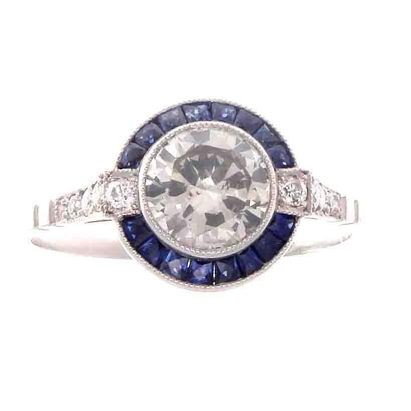 Round Brilliant 1.03 Carat Diamond Platinum Engagement Ring