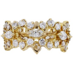 Round Brilliant and Marquise Diamond Eternity Band Round Brilliant and Marquise Diamond Eternity Band