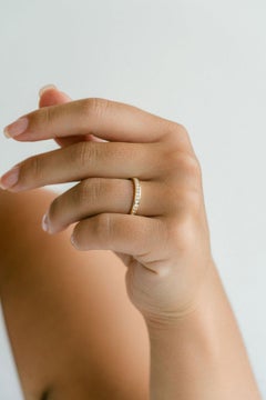 Round Brilliant Band Brilliant White 14K White Gold Classic Charm High Jewellery