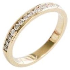 Round Brilliant Band Brilliant White 14K White Gold Classic Charm High Jewellery