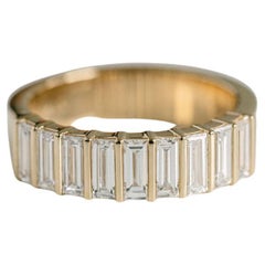 Round Brilliant Band Brilliant White 14K White Gold Elegant Sparkle Signature