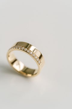 Round Brilliant Band Brilliant White 14K White Gold Graceful Brilliance Heirloom