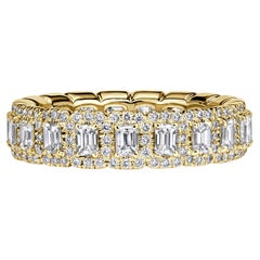 Round Brilliant Band Brilliant White / D color  18K Gold Graceful Brilliance