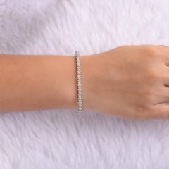 Round Brilliant Cut 1.30Ct SI/H Diamond Cuff Bracelet Fine 18k White Gold