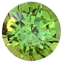 Round Brilliant Cut Apple Green Peridot Loose Gemstone, Pakistan for Jewelry 7mm