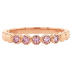 Runder Brillantschliff Argyle Pink Diamond 18K Gold Bandring