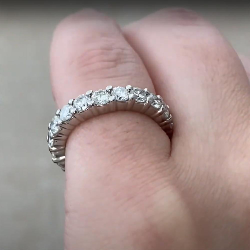 Art Déco Fede nuziale per l'eternità con diamante rotondo taglio Brilliante (circa 2 carati), Platino in vendita