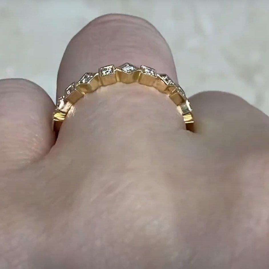 Runder Diamantring mit Brillantschliff (ca. 0,10 Karat), 18 Karat Gelbgold (Rundschliff) im Angebot