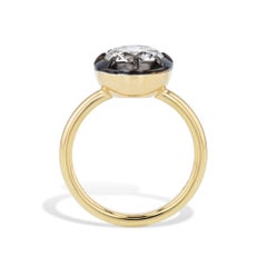 Round Brilliant Cut Diamond Black Ruthenium Engagement Ring