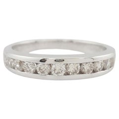 Round Brilliant Cut Diamond Channel Set Wedding Anniversary Band