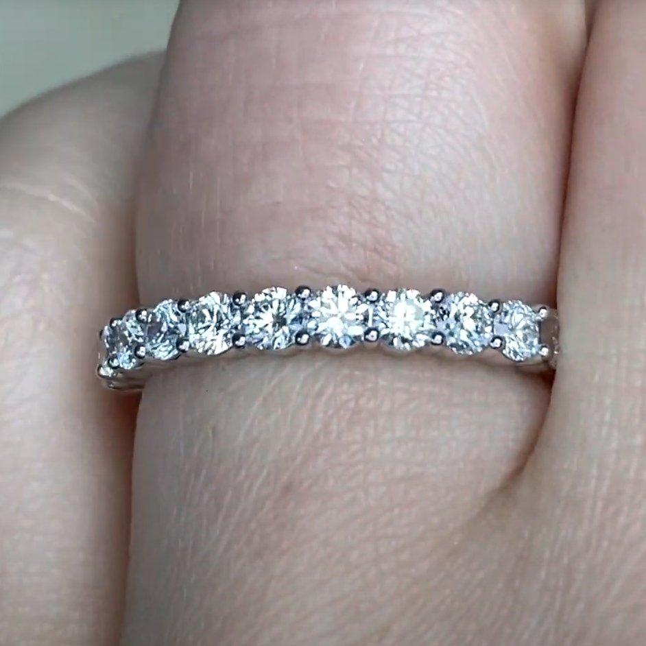 De las mujeres Anillo de eternidad de diamantes talla brillante redondos (aprox. 1.5 quilates), platino en venta