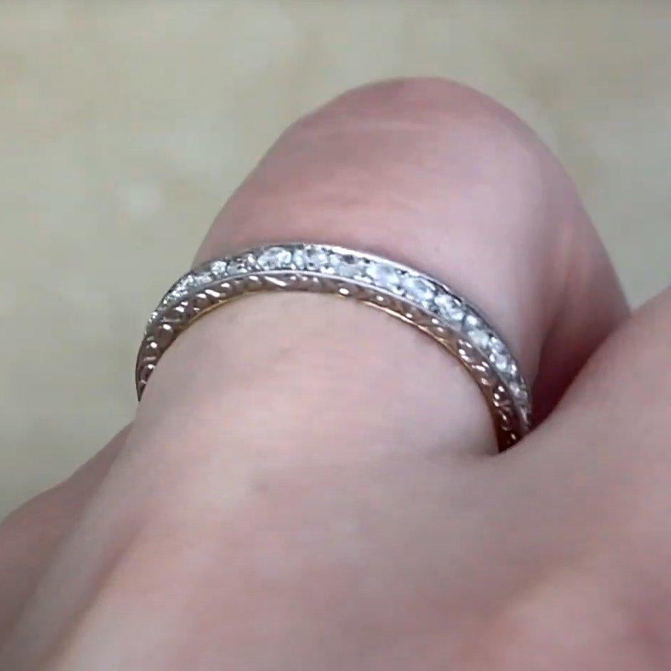 Bracelet éternel à diamants ronds et brillants sertis en pavé (environ 0,60 carats) Platine Pour femmes en vente