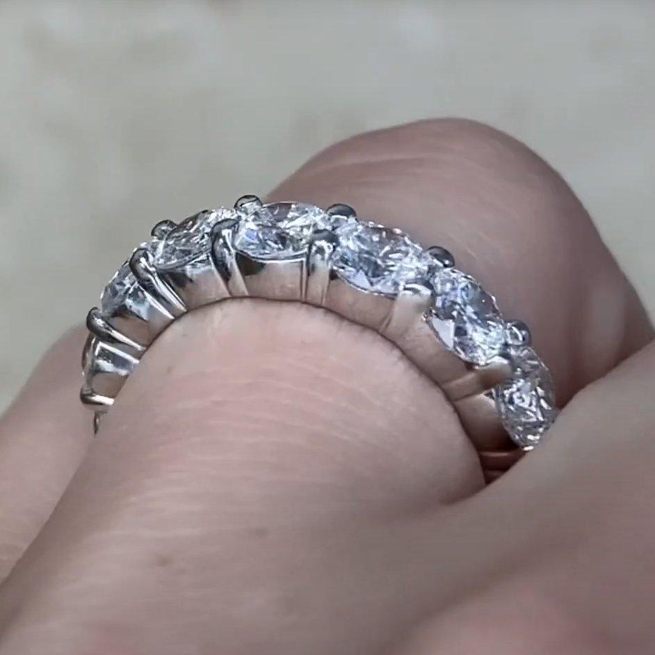 Anillo de Platino con Diamante Redondo de Corte Brillante (Aprox. 7,10 Quilates), Platino en Excelente estado para la venta en New York, NY