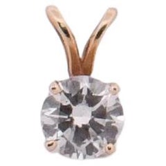 Pendentif solitaire en diamant rond taillé en brillant N-623SAP-G