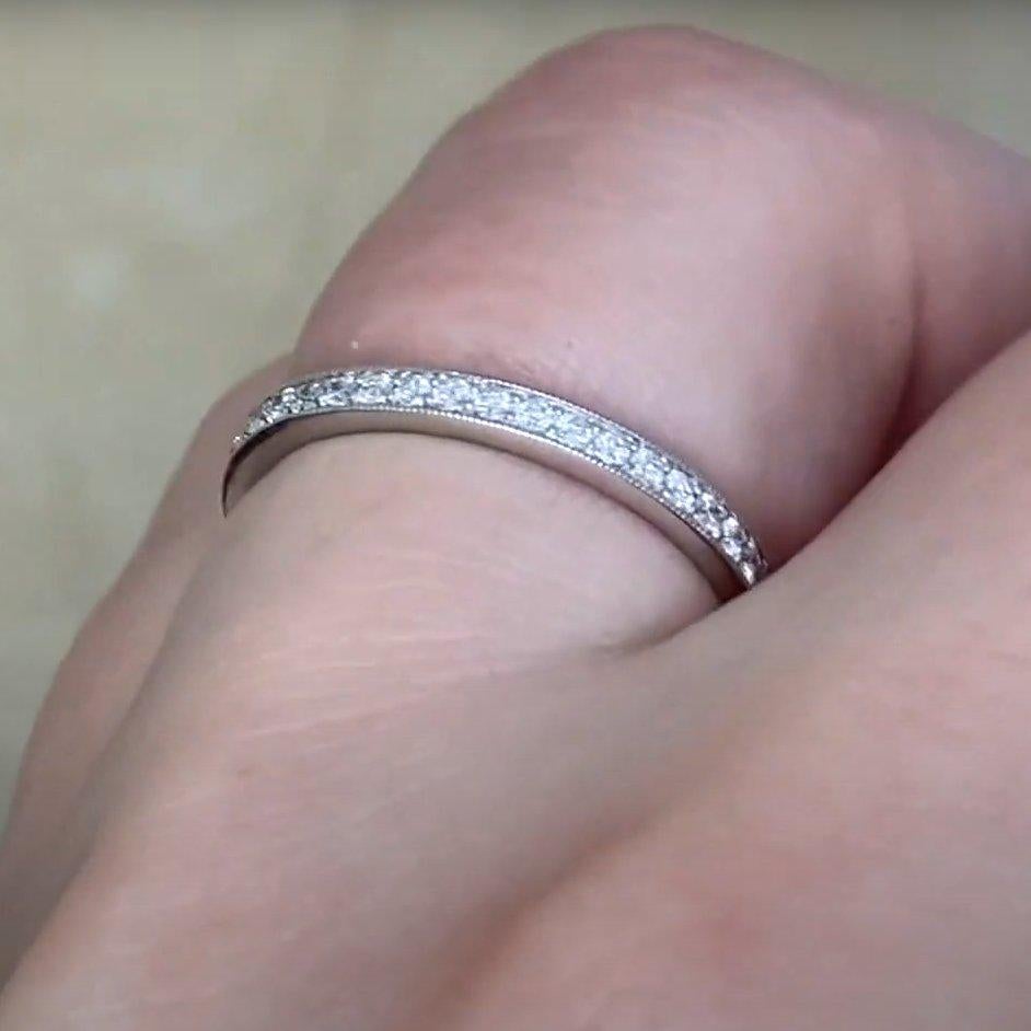 Bracelet éternité en diamants ronds de taille brillante (environ 0.30 carats), platine Unisexe en vente