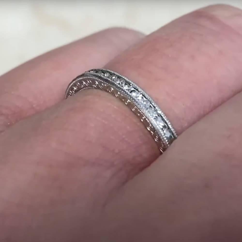 Round Cut Round Brilliant Cut Diamonds Eternity Band (Approx. 0.5-Carats), Platinum For Sale