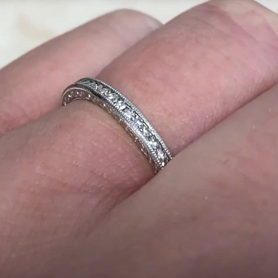 Bracelet éternité en diamants ronds de taille brillante (environ 0,5 carats), platine Pour femmes en vente