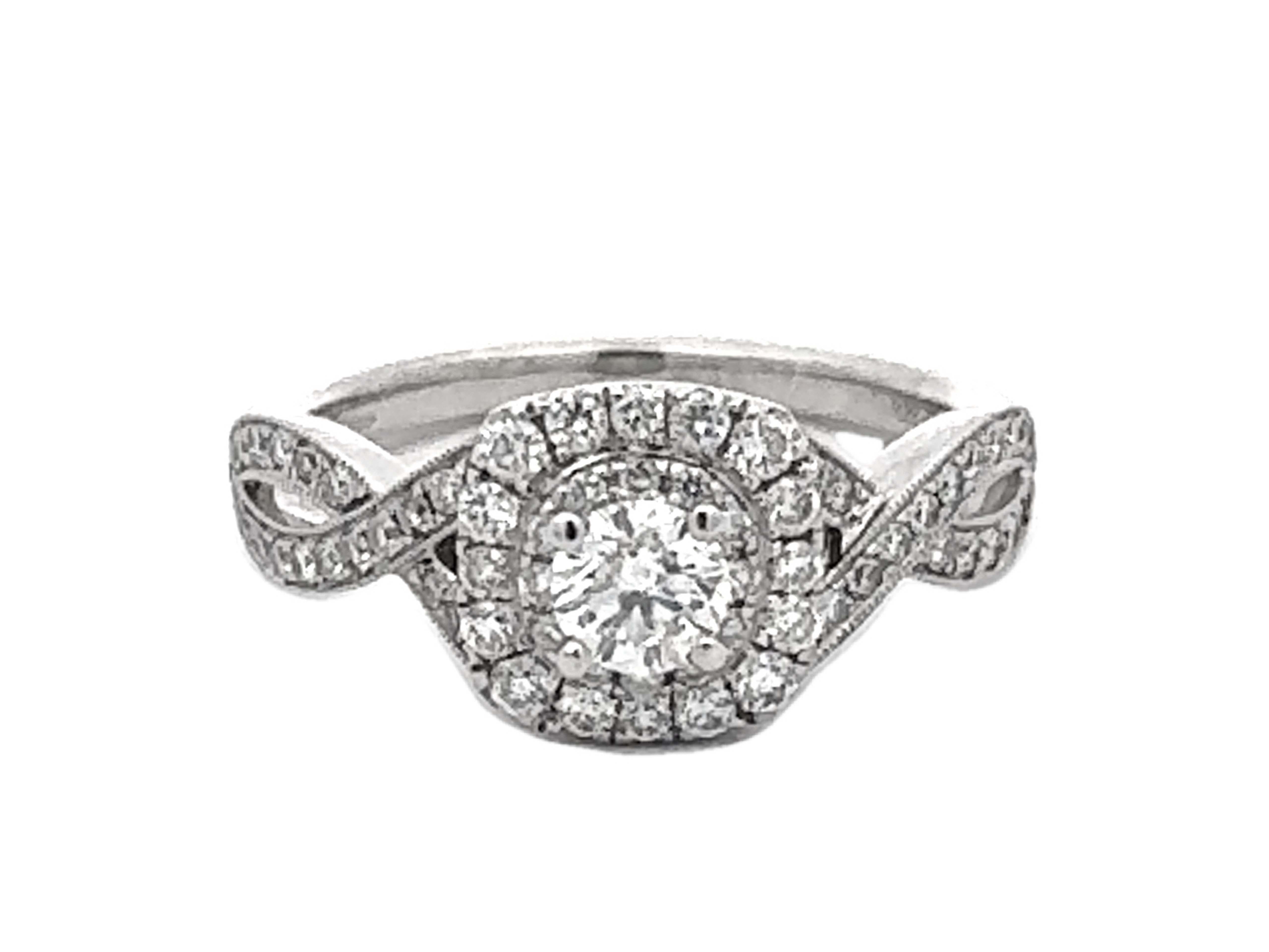 Neil Lane Verlobungsring und passender Ring aus 14 Karat Weißgold mit Diamanten (Moderne) im Angebot