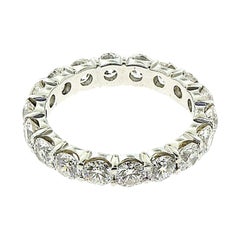 Round Brilliant Cut Full Diamond Eternity in Platinum Ring