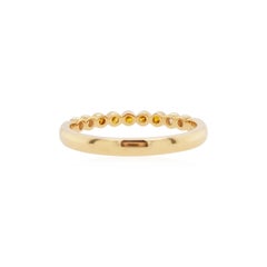 Runder Brillantschliff Orange Diamant und weißer Diamant 18K Gold Bandring