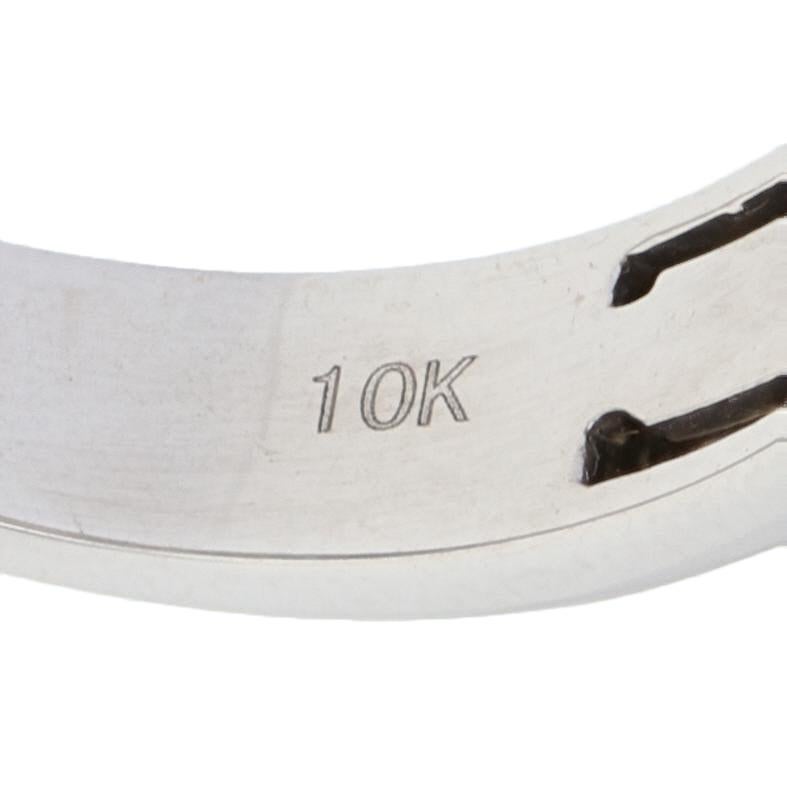 Runder Brillant-Diamant-besetzter Ehering, 10k Weißgold Herrenring Damen