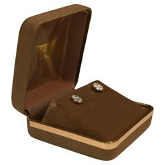 Round Brilliant Diamond (Approx. 1.10-Carats) Cluster Earrings, 18k Yellow Gold