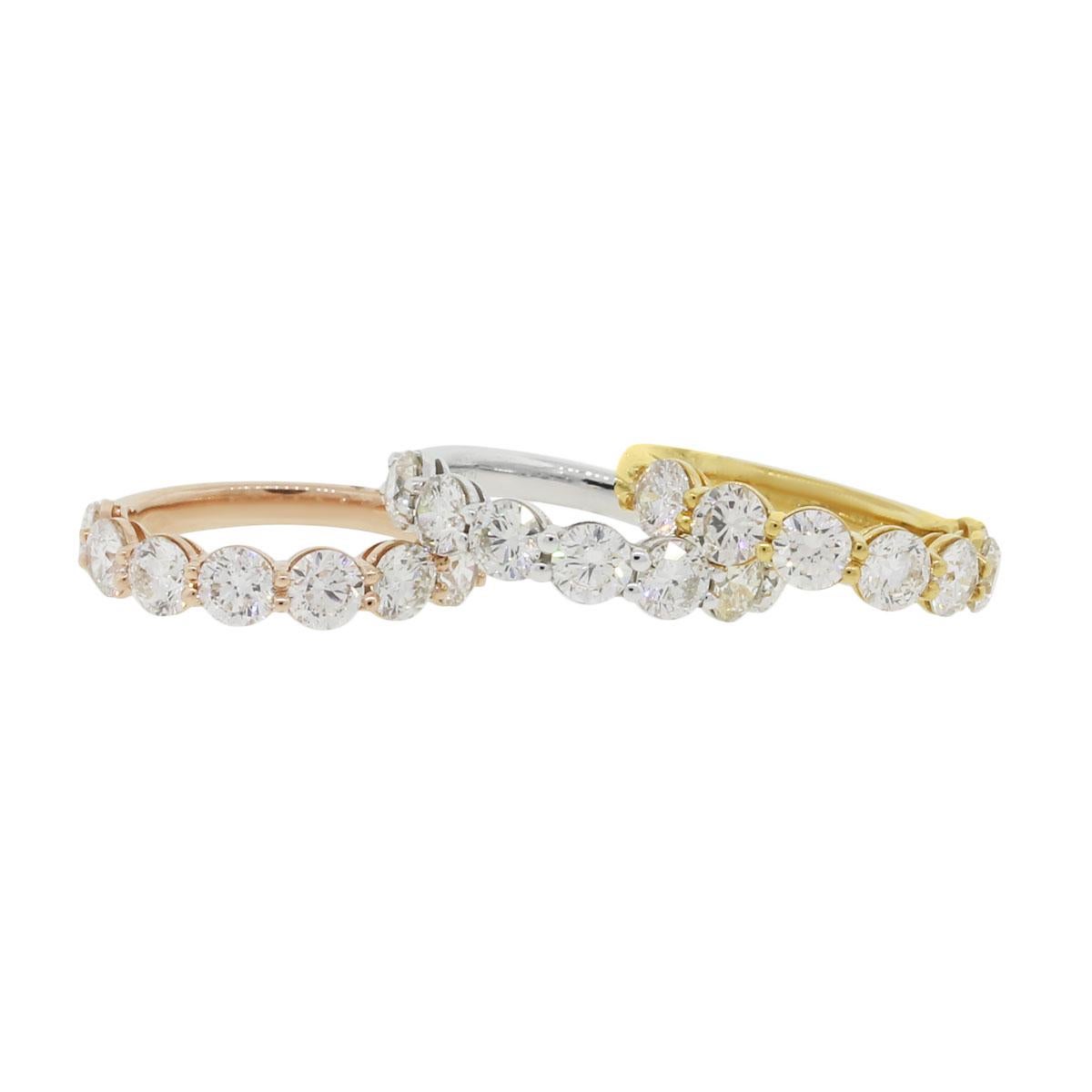 Women's or Men's Round Brilliant Diamond Band