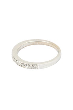 Round Brilliant Diamond Bead Set Half Eternity Wedding Band 14K White Gold