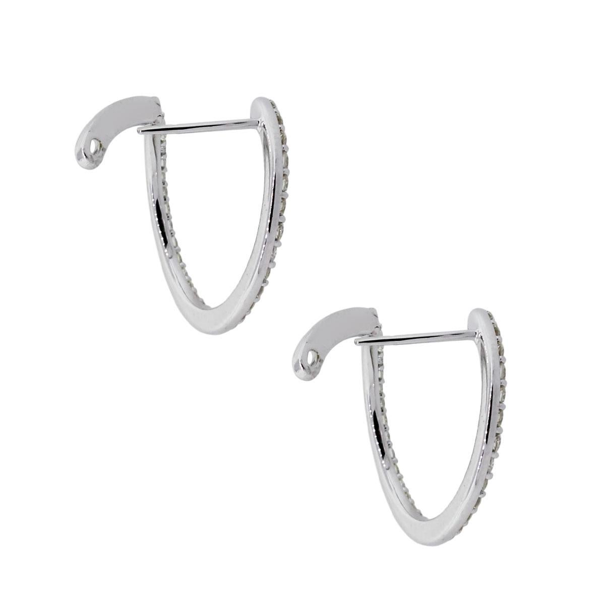 Women's Round Brilliant Diamond Circle Earrings