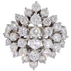 Round Brilliant Diamond Cluster Ring