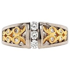 Round Brilliant Diamond Cts 0.23 Tension Channel-Set Engagement Ring
