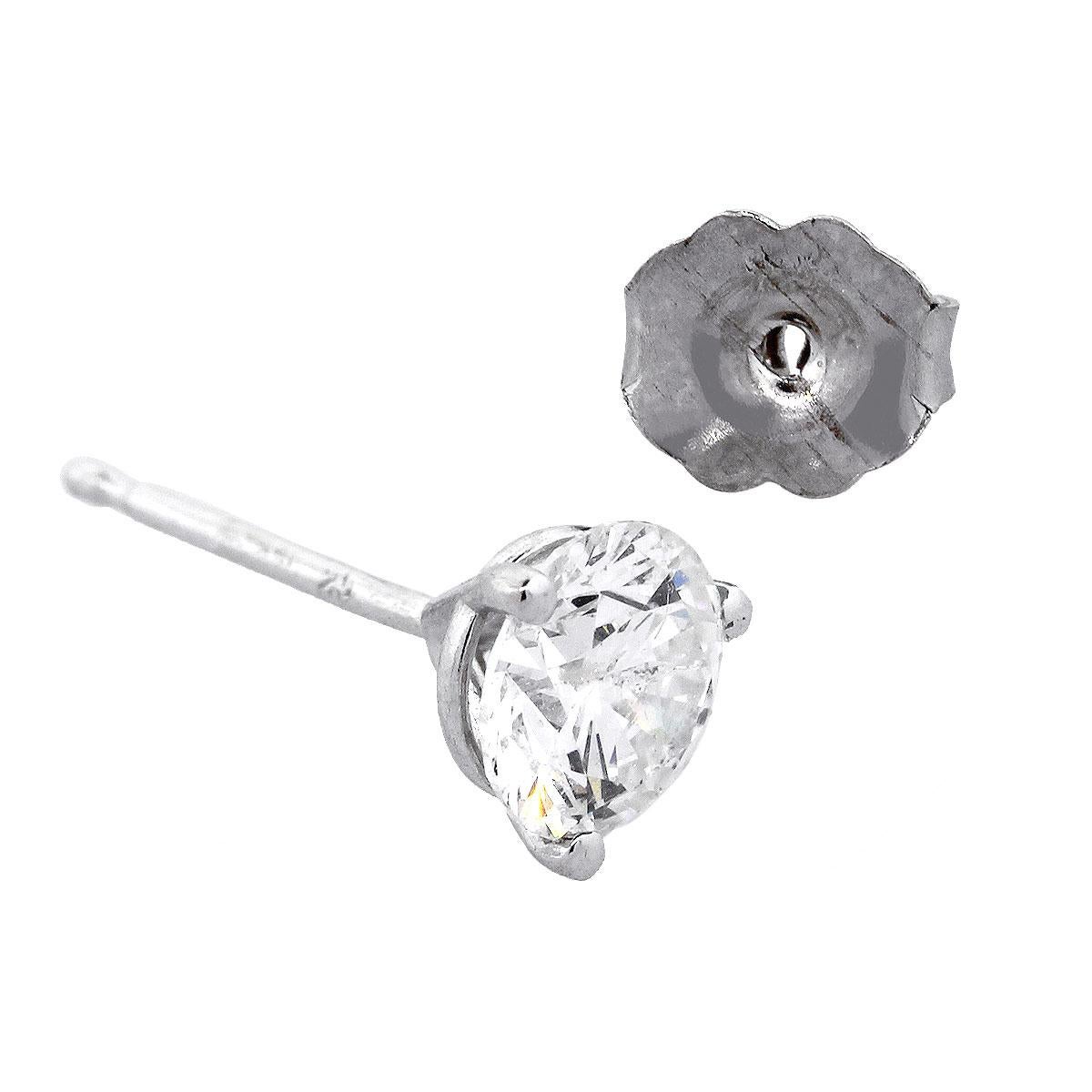 Round Cut Round Brilliant Diamond Earring Studs