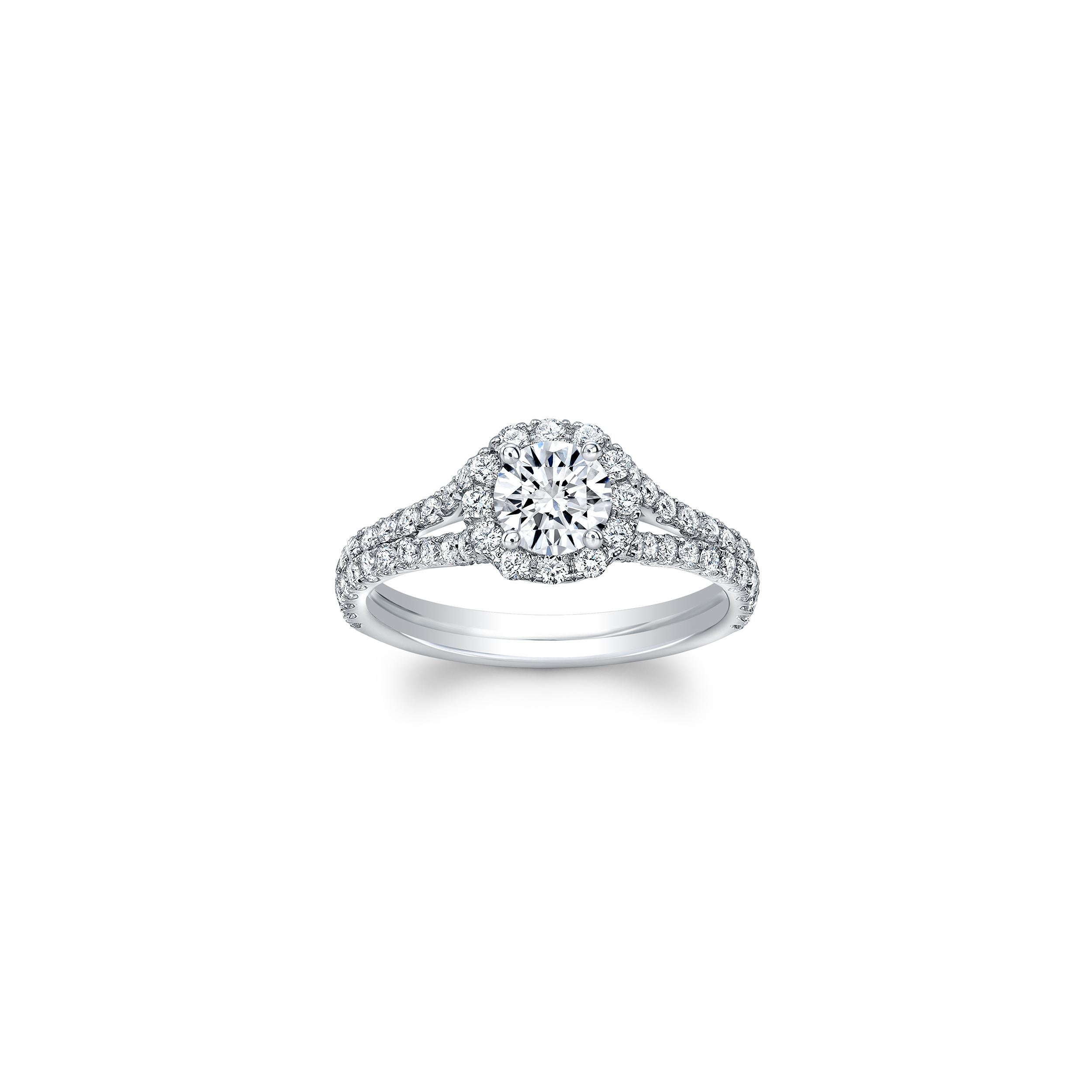 Round Brilliant Diamond Engagement Ring For Sale