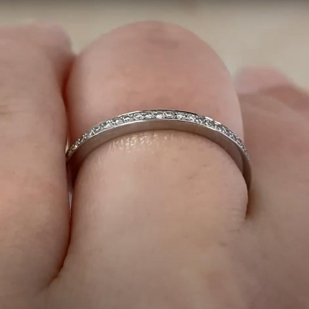Anillo de diamante brillante redondo (aprox. 0,2 quilates), platino Art Decó en venta