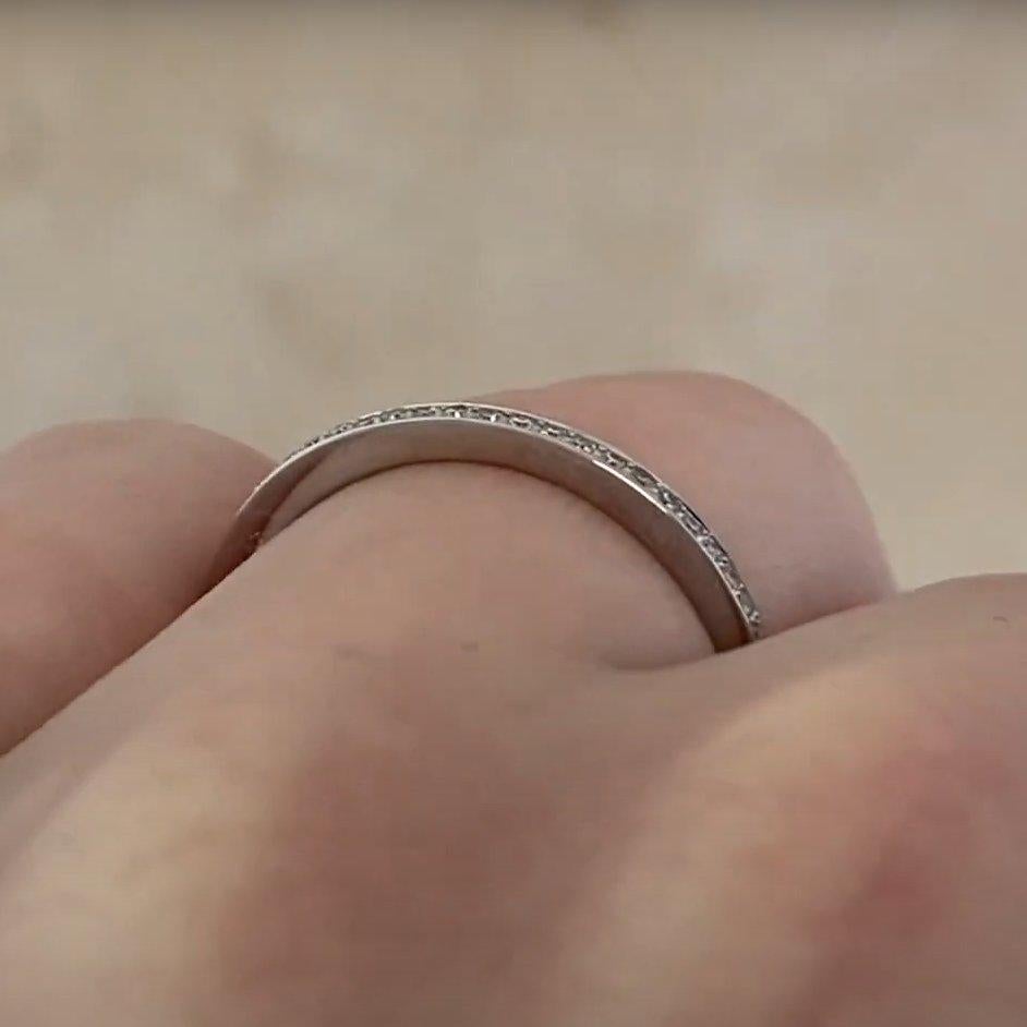 Anneau d'éternité en platine avec diamants ronds et brillants (environ 0,2 carat) Excellent état - En vente à New York, NY