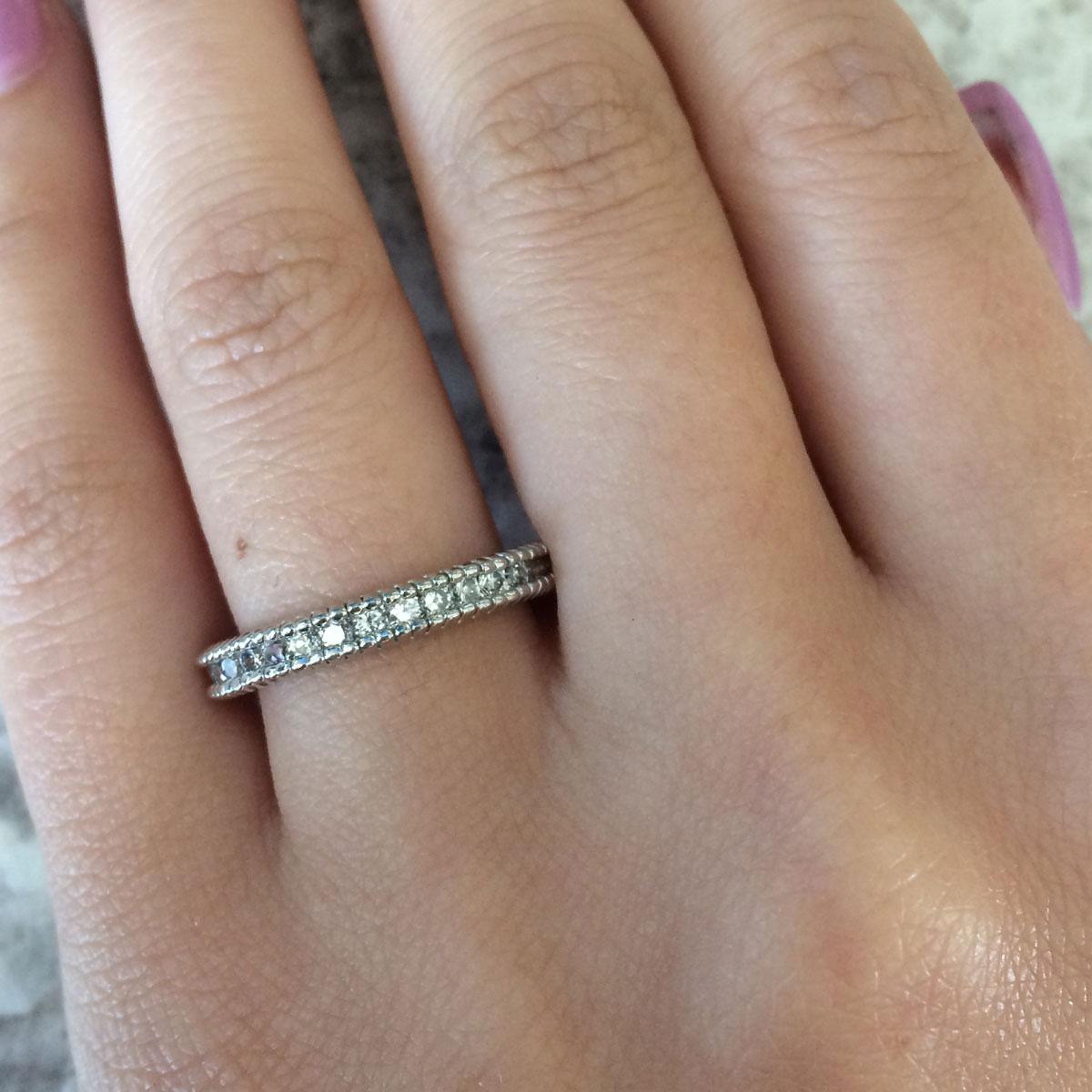 Women's Round Brilliant Diamond Eternity Band For Sale