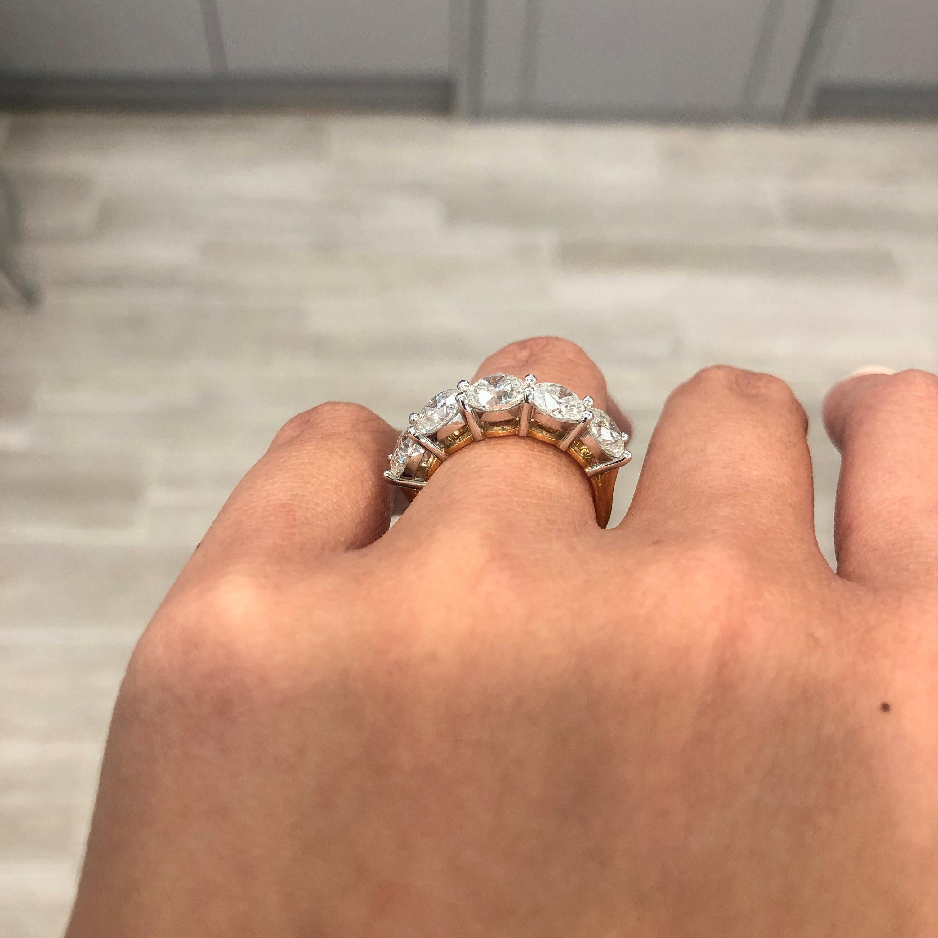 gold band with platinum prongs