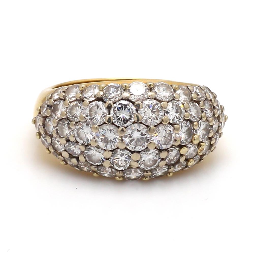 Round Cut Round Brilliant Diamond & Gold Ring For Sale