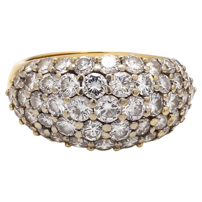 Round Brilliant Diamond & Gold Ring For Sale