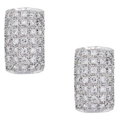 Round Brilliant Diamond Pave Earrings