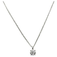 Round Brilliant Diamond Pendant Necklace