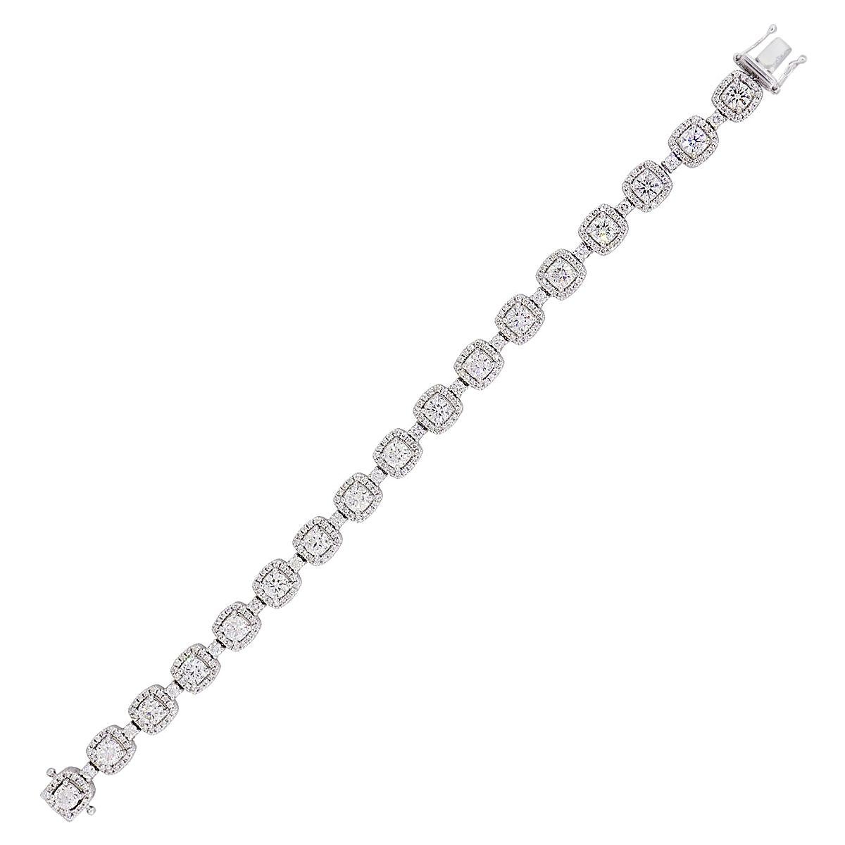 Square Colored Stone Station Bracelet main image 1
