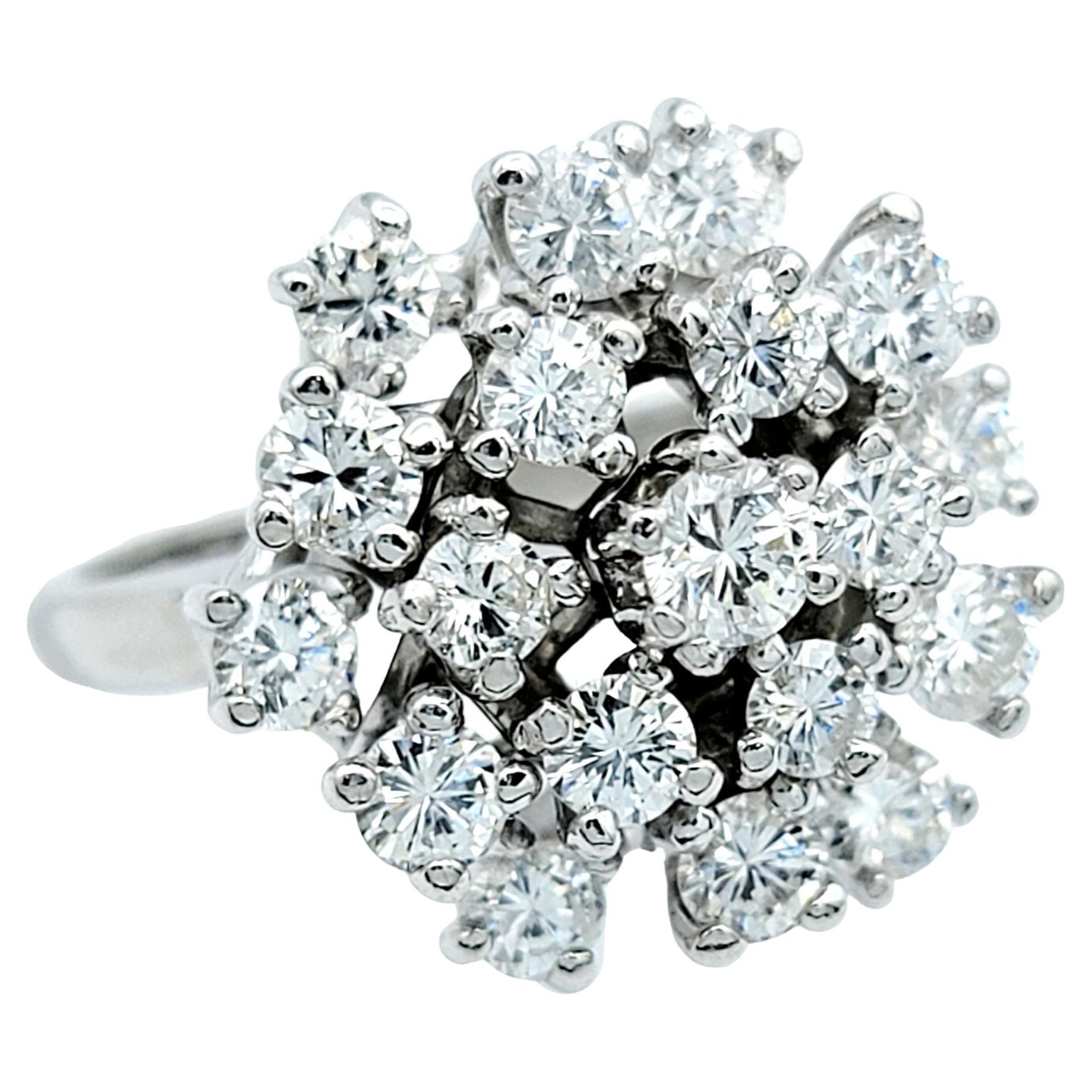 Ring size: 5.75

Introducing our exquisite diamond dome cluster ring set in luxurious polished white gold. This dazzling piece of jewelry is the epitome of elegance and sophistication, perfect for adding a touch of glamour to any occasion.

Crafted
