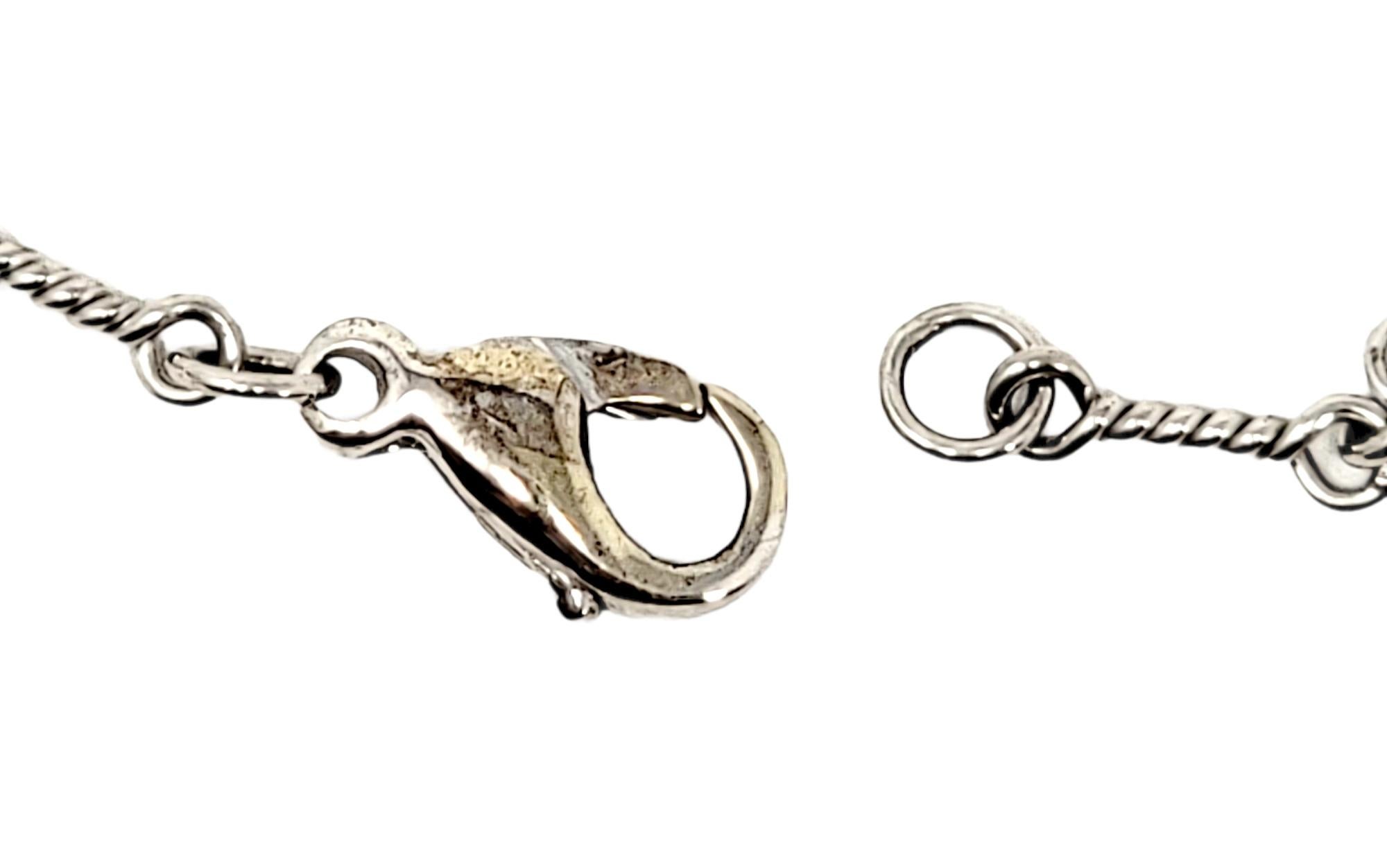 Collana a goccia con diamanti tondi e brillanti in oro bianco 14 carati, colore F VS in vendita 2