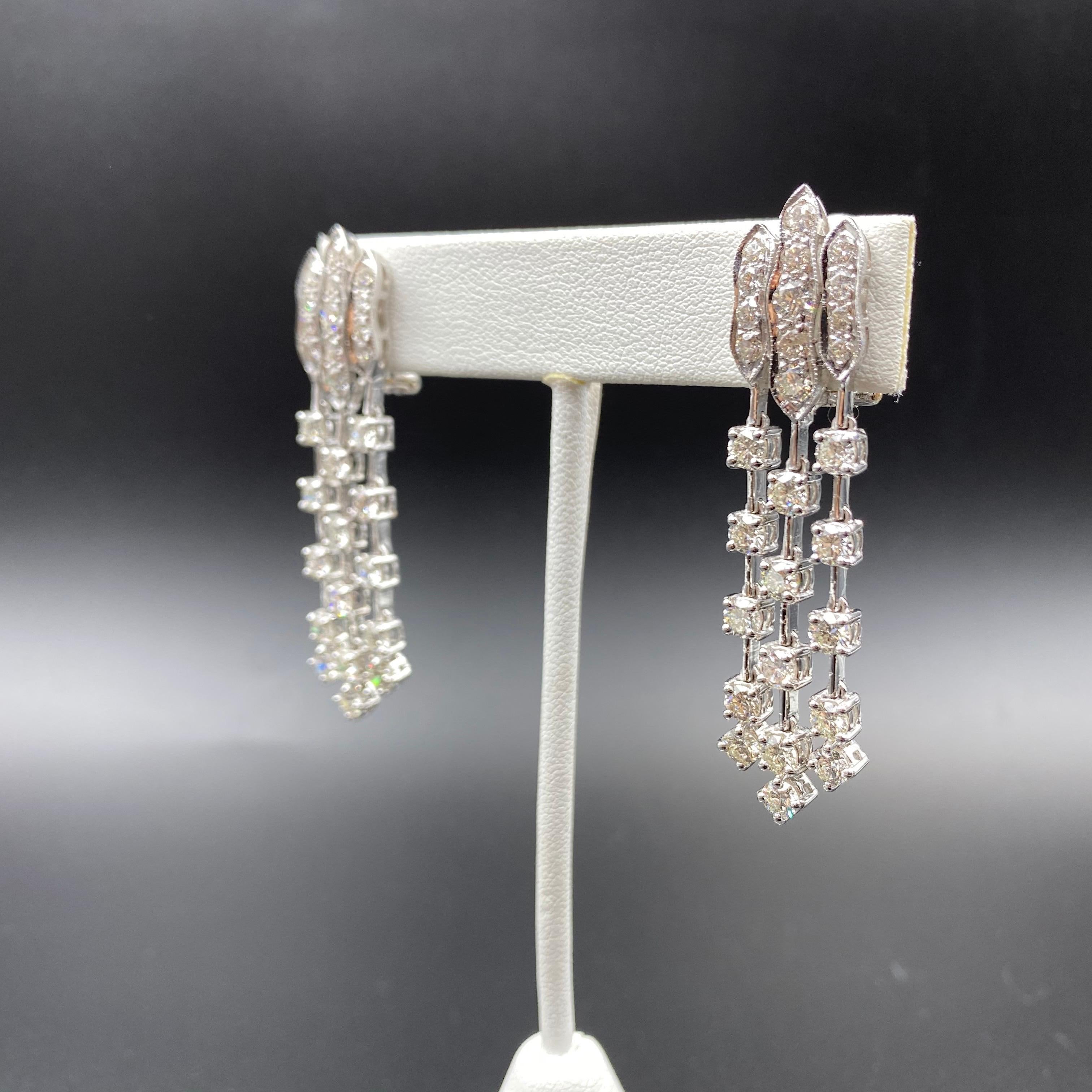diamond string earrings